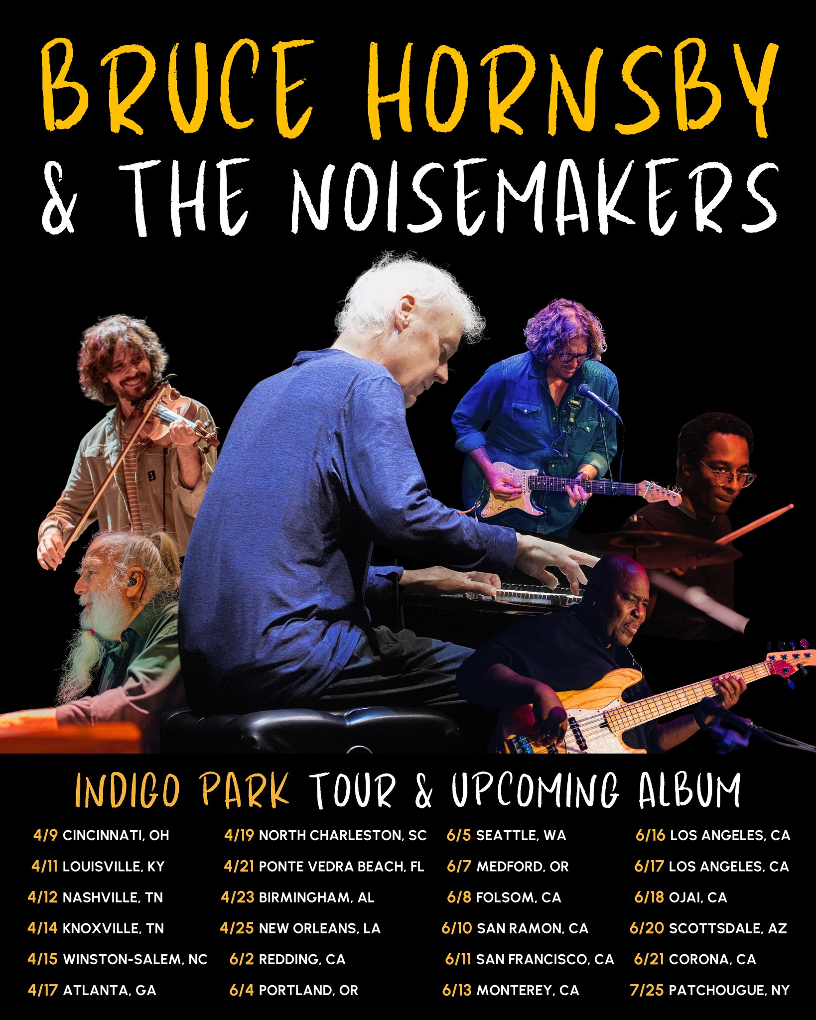 Bruce Hornsby and The Noisemakers Indigo Park Tour Poster 2026